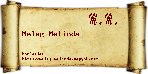 Meleg Melinda névjegykártya