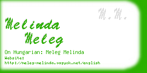 melinda meleg business card